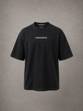 Camiseta oversize negra bordado logo
